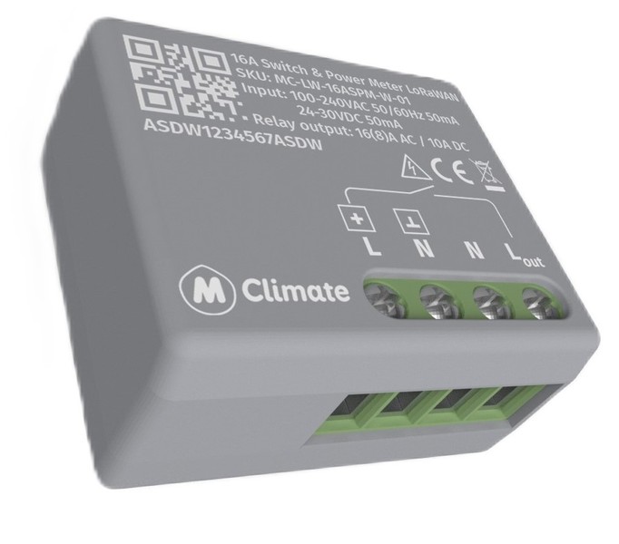 RF-LW-IO-16A - LoRaWAN Switch and Power Meter